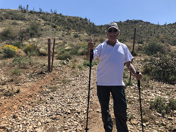 Recently had a robotic total knee replacement and my patient is back to playing tennis multiple times a week and completing 6 mile hikes through the mountains in the Cave Creek Preserve, outside Scottsdale.